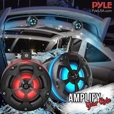 Pyle PLUTV44BTR  2-Way Dual Waterproof Off-Road Speakers 800 Watts w/ RGB Lights picture