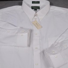 New Croft & Barrow Dress Shirt Men 18.5 34/35 2XL White Button Wrinkle Resistant picture