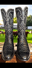 Rare Vintage 1981 Lucchese San Antonio Bias Cut American Alligator Boots Size 10 picture
