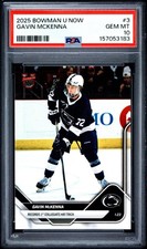 Graded 2025 Topps Bowman U Now Gavin McKenna #3 Rookie RC Card PSA 10 picture