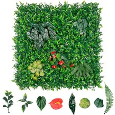 Artificial Grass Wall Panels 3/6 PCS 40x40 inch Faux Greenery Hedge for Balcony picture