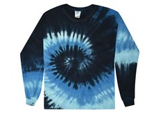 Blue Ocean Long Sleeve Tie Dye T-Shirt Adult & Kids 100% Pre-Shrunk Cotton picture