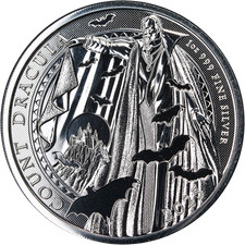 2025 Great Britain 1 Ounce Silver 2 Pounds Gothic Horror: Count Dracula BU ST... picture