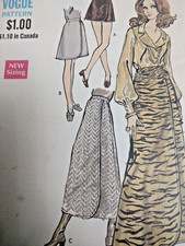 Vogue 7696 Skirt Mock Wrap Sewing Pattern Ladies 24