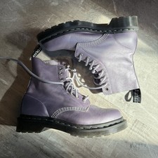 Dr. Martens 1460 Pascal Metallic Lavender Leather Combat Boots Size 5 Women’s picture