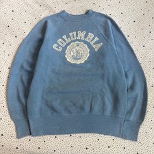 Vintage 1960s Champion Running Man Columbia Sweatshirt Size M (18.5x23.5) Blue picture