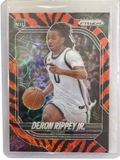 2025-26 Panini Prizm ULTRA RARE CASE HIT Deron Rippey Jr. Tiger Stripe #125 Duke picture