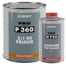 HB BODY HB-P360-G 2:1 GREY PRIMER GAL. & HB-H725 1 LT. HARDENER KIT-FREE SHIP picture