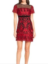 Foxiedox Whimsygoth Red Back Rosa Lynn Embroidered Dark Romantic Dress S picture