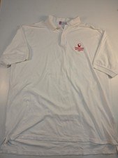 Vintage Slazenger Golf Men's Polo Shirt Short Sleeve White Athletic Golf Size 2X picture