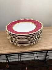 Raynaud Ceralene Limoges MALMAISON CARDINAL Red Dinner Plate 10.75