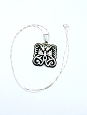 Hopi Sterling Silver Overlay Butterfly Pendant Heavy Gauge 18