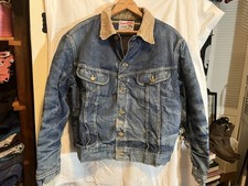 Vintage LEE 101-LJ Storm Rider Sanforized Denim Jacket.  Lined with wool Rare. picture