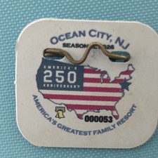 OCEAN  CITY New Jersey 2026 Seasonal Beach Tag Badge Honors Military Number 53 picture