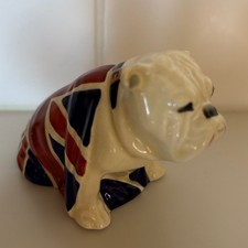 Antique 1941 Royal Doulton Union Jack Bulldog, Small, VG Condition picture