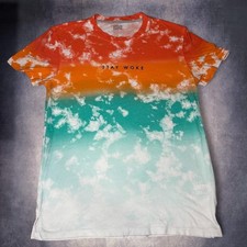 RSQ Collective orange, teal, and white tie-dye t-shirt picture