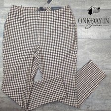 Chico's Black Label Dotted Slim Ankle Pants Black Neutral NWT Size Chico's 1 (M) picture