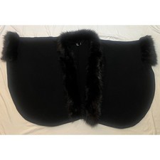 Dolce Cabo Womens S/M Black Faux Fur Trim Poncho Cape Cardigan Winter picture