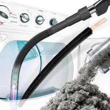 2-Piece Dryer Vent Cleaner Kit: Lint Vacuum Attachment & Flexible Brush, Black picture