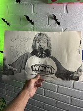 VTG Ozzy Osbourne Autograph On RARE Poster BITING BAT Wmmr Fest  11x17 picture