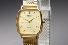 Vintage 1983 [ Exc+5 ] SEIKO Dolce 7731-5120 Gold Men's Quartz Watch JPN picture