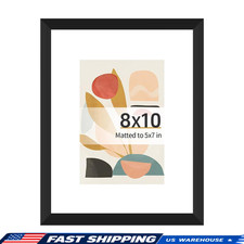 8x10 Black Picture Frame 1 Pack, Fits 5x7 Mat, Wall & Tabletop picture