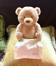 GUND Baby GUND Peek-a-Boo Bear Plush Stuffed Animal with Satin Blanket picture