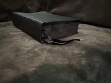 1560 geneva bible  (text) All Black leather With Apocrypha With Reformer Notes picture