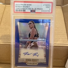 2023 Panini Prizm WWE - Throwback Signatures Ronda Rousey #TBRRS Blue Prizm /49 picture