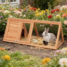 Spacious Wooden Chicken Hutch Outdoor Duck House Small Animal Cage picture