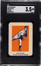 1952 Wheaties Bob Feller Action (Hand Cut) SGC 3.5 - Full Blue Borders picture