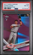 2017 Topps Chrome Aaron Judge Pink Refractor RC #169 picture