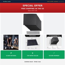 BalanceFrom Puzzle Exercise Mat EVA Foam 12 Tiles 48 Sq Ft Black picture