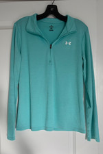 Woman's Under Armour Teal Quarter Zip Long Sleeve picture