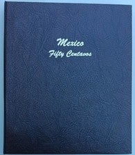 Rare Dansco 1905-1979 + Mexico Mexican Fifty Centavos 50 Cent Coins 7225 Album picture