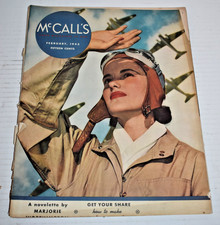 February 1943 McCall's Magazine - Lady Aviator on Cover picture