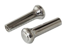 1968 69 70 71 72 73 Mustang Door Lock Knobs Chrome Scott Drake Pair picture