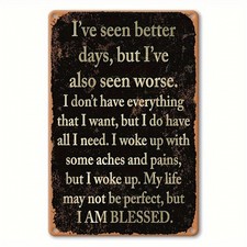 Metal Yard Sign Aluminum Sign 8x12 Funny Inspirational Wall Art Decor picture
