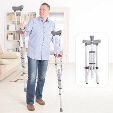 VILOBOS Aluminum Underarm Crutches Portable Adjustable Walking Cane Lightweight picture