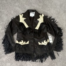 Wrangler x Lainey Wilson Women’s Rare Fringe Western Jacket Brown/Beige M picture