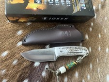 Joker Gran Erizo Bushcraft Knife – 3.74” MOVA Blade Stag Antler Handle | Sheath picture