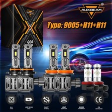 For Dodge Ram 1500 2500 3500 2011-2023 AUXBEAM CANBUS LED Headlight Fog Bulb Kit picture