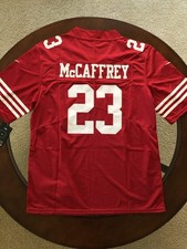 sNWT Christian McCaffrey 49ers Men's Small Red Jersey Stitched #23 picture