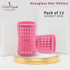 Hourglass All Hair Types Unisex Rollers- Pink 42mm/1.65in – Pack of 12 picture