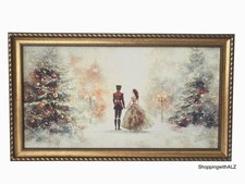 Hobby Lobby Nutcracker Ballerina Holding Hands Wood Wall Decor Christmas 11 X 19 picture