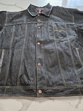Vintage Willie Esco Dark Denim Unisex Copper Button Jacket Size Adult 3XL picture