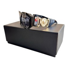 Versace Biggie Medusa Sunglasses Unisex, Black and Gold, VE4361 Excellent picture