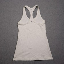 Lululemon Cool Racerback Tank Top Womens 4 White Scoop Neck Yoga Gym Workout picture