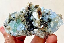 1500 Carats Aesthetic Aqua With  Fluorite Mica Specimen From Nagar Pakistan picture