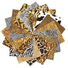 102 Piece Wild Thing Animal Skin  pre cut charm pack 5